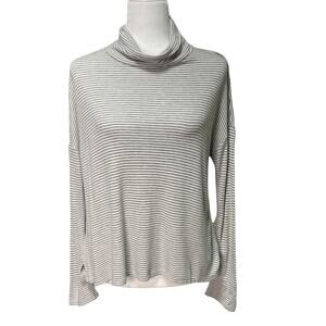 SUNDAY IN BROOKLYN for Anthropologie | sz M Women's Gray Stripe Turtleneck Shell
